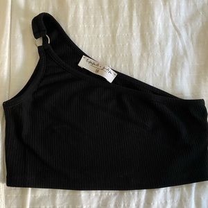 One Strap Black Tank
